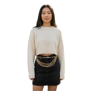 Gold Plated 3 Tiered Chain Belt 34”